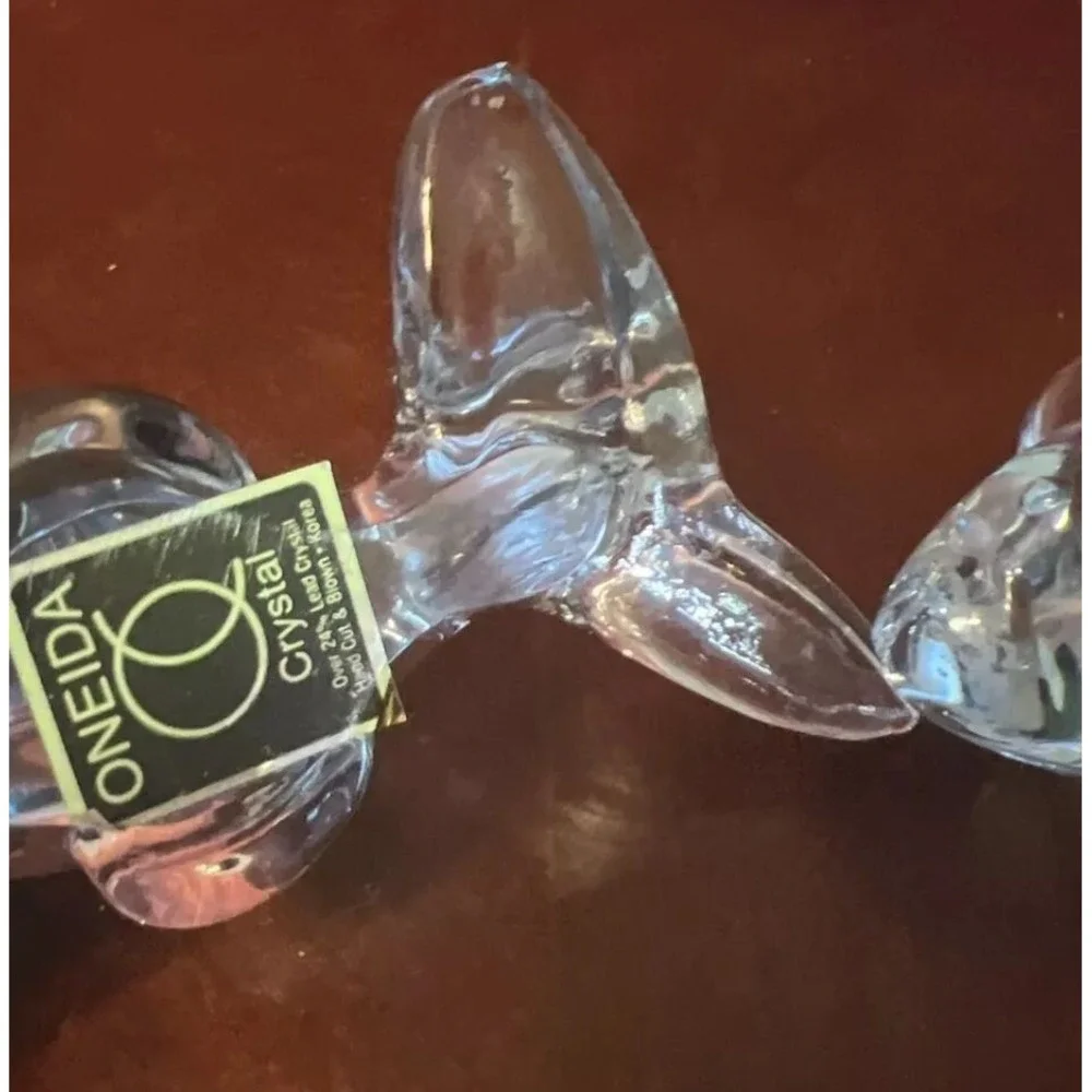 Oneida‎ Crystal Glass Fish Figurines Set of 2 Elegant fish design